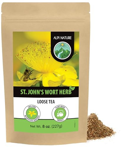 St. John's infusion (8oz), St. John's wort tea, gently dried, cut, 100% pure and natural