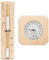 vidaXL 2-in-1 Sauna Hygrothermograph Sanduhr Set Saunazubehör Hygrometer Thermometer Saunauhr Klimamesser Glas Hitzebeständig Massivholz Kiefer