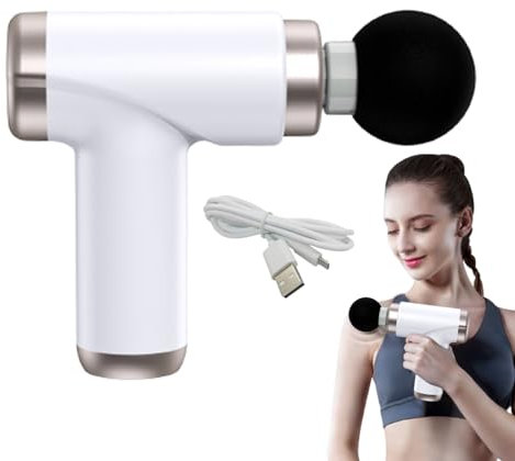 Pistolet de massage, masseur de tissus profonds de 2,5 W, pistolet de massage électrique, masseur à percussion à 3 modes de vitesse, pistolet de relaxation musculaire pour les affaires