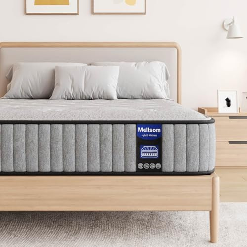 Mellsom Single Mattress, Memory Foam Pocket Sprung Mattress, Medium Firm