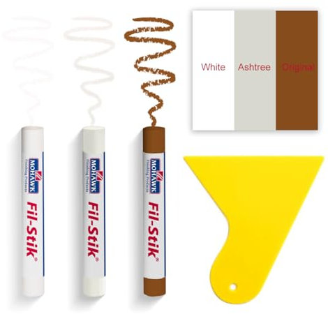 MOLZINY 3 Pcs Juego de Reparación de Madera Rotuladores Reparadores para Arañazos de Muebles Reparación de Muebles Pintura y Rayado Reparadores Retoques para Manchas,Rasguños,Piso de madera,Oficina