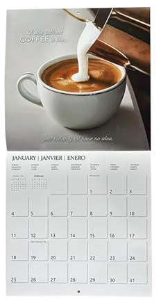 Calendario 2026 - Agenda, Planner E Notebook A Tema Caffè - Calendario Da Muro Per Il 2026 Con 12,Per L'Insegnante, L'Ufficio, Lo Studente, La Scuola, La Casa, La Famiglia, Il Lavoro, L'Aula