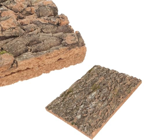 BESPORTBLE Cubierta de Corcho Natural para Ambientación de Terrarios, Plataforma Estable para Reptiles, Protección contra Humedad, Panel de Pared para Acuarios y Terrarios