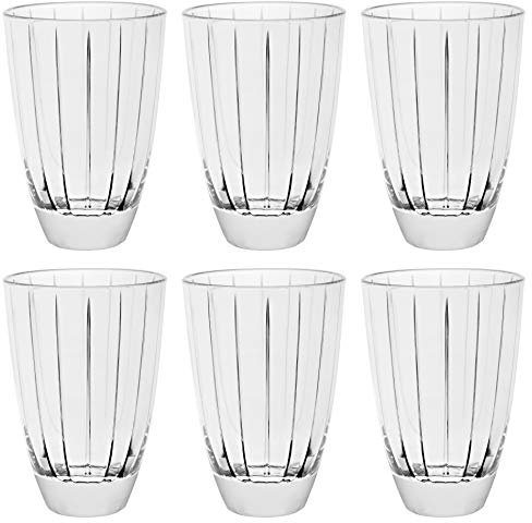 Barski - Europeiskt glas - Hiball Tumbler - Konstnärligt designad - 47 cl - Uppsättning av 6 Highball-glas - Tillverkad i Europa