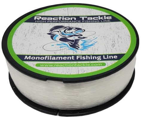 Reaction Tackle Monofilament Fishing Line- Strong and Abrasion-Resistant Nylon Mono Fishing Line, Freshwater and Saltwater Fishing Line Clear 50/330