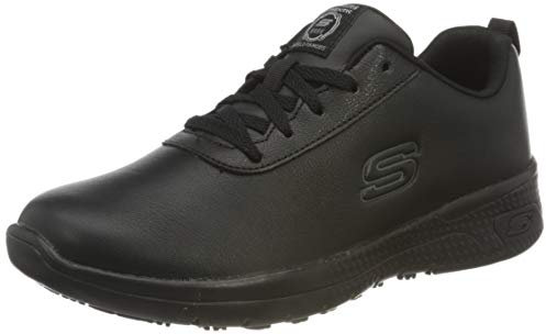 Skechers Damen MARSING GMINA Work Shoes, Black Prime Asia Leather, 39 EU