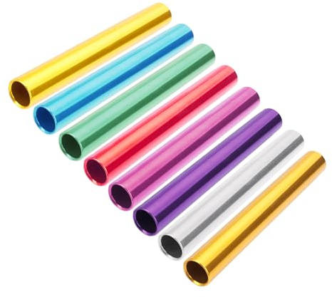 Muka 8 Packs Aluminum Track and Field Relay Batons Sticks Assorted Color Relay Running Race Outdoor Field Tools-Assorted2