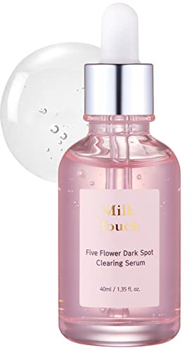 MilkTouch Five Flower Dark Spot Clearing Serum│ Brightens, Moisturizes for Dull Skin, Korean Skin Care, Containing Five Flower Extract - Boosted Brightness and Reduce Dull Skin, Dark Spot