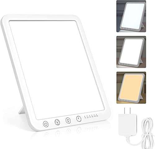 Sotipevs Light Therapy Lamp - 15,000 Lux UV-Free Therapy Light with 3 Color Temperatures and 6 Timer Settings, Touch Control Happy Lamp for Home/Office Use to Lift Mood