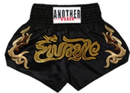 OYSTERBOY Classic Muay Thai Shorts for Men Women Boxing Kickboxing MMA BJJ Fight Clothing Training Workout Exercise Trunk (Black, M)