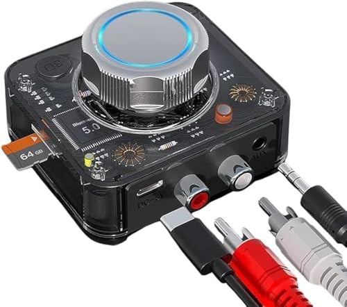 Bluetooth 5.0 Receiver and Transmitter, 3.5mm AUX Cinch Socket HiFi Wireless Audio Music Adapter