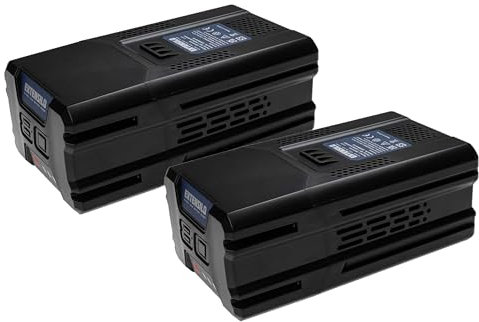 EXTENSILO 2X Batería Compatible con Greenworks GD80PHT, GD80PS, GD80LM53, GD80LM51SP Herramienta de jardín Tijeras cortacésped 5 Ah, 80V Li-Ion