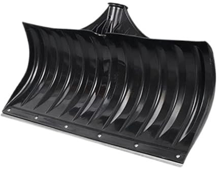 Pala da neve in plastica e acciaio, multifunzione, spessa, strumento di rimozione grande in acciaio al manganese, colore nero