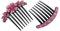 SHERCHPRY 2 Pezzi Pettine per con Rosa Forcella e Mollette Eleganti per Donne e Ragazze Accessorio Versatile per Acconciature e Look Unici