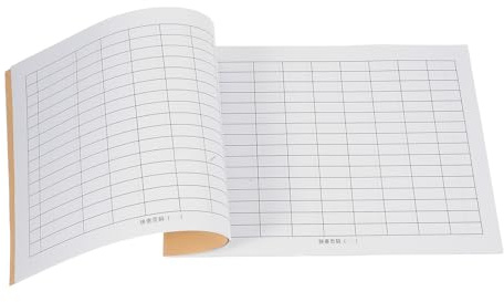 WRITWAA Livre de Comptabilité Vierge Quadrillé à Double Face, Format Horizontal, Carnet Registre de Gestion Financière pour Bureau et Maison, Livre D'inventaire et Journal à Grille,