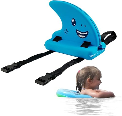 Pinne di squalo per il nuoto, pinne da nuoto per bambini, a forma di pinna, per allenare il nuoto, portatile, con per piscina
