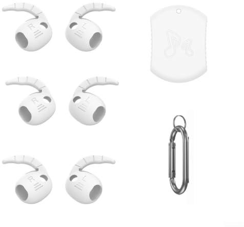 Silikonöronkrokar för Galaxy Buds 4 & 4 Pro, halkfria sporttillbehör med passform för säker, ergonomisk design för löpning och, svart och (vit)