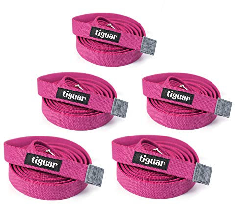 Tiguar Yoga Gurt, 3.0 Meter, 5er Pack lila Yoga