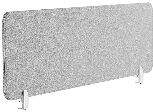 Beliani Pannello Divisorio Fonoassorbente in PET 130 x 40 cm Grigio Chiaro