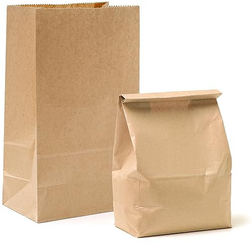 50 Stück Kraftpapiertüten, 30 x 20 x 12.5 cm Papiertüten Groß, Geschenktüten Papier, Kraftpapier Brottüten, Geschenkverpackung, kraftpapier Tüten für Weihnachten Geburtstagsparty Kindergeburtstag