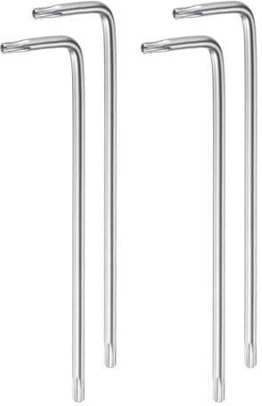 QUARKZMAN 4uds Torx Hexagonal Llaves, T20 Alto Carbono Acero Extra Largo Brazo Torx Hexagonal Llave L Forma Estrella Llaves para Automoción Césped Equipo y Motor Refacción