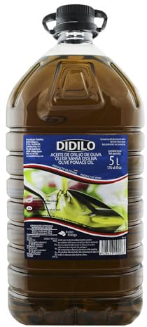 Aceite de Orujo de Oliva DIDILO Garrafa Transparente Asa Negra 5 Litros