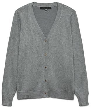 Vero Moda VMSILJE LS V-Neck Cardigan GA Noos, Color Gris., M