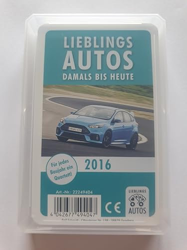 Lieblings Autos Auto Quartett 2016 Baujahr Geburtsjahr 9. Geburtstag Geschenk Spielkarten Neu