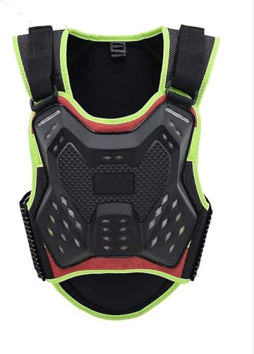 Motorrad-Schutzweste Mit Rückenprotektoren Für Motocross, Skaten, Snowboard-Schutzweste Für Jungen 1,L