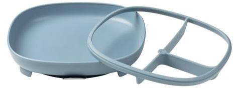 b.box 2 in 1 Suction Plate | Strong Suction Base | Removable Divider to Age up | Grows with Your Child | Curved Sides for Easy scooping | Dishwasher Safe | from 6m+