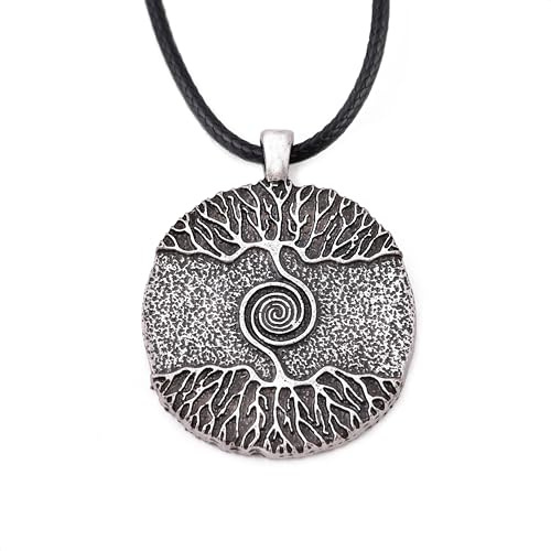 Hanary Viking Celtic Wiccan Tree of Life Pendant Necklace, Tree of Life Jewelry Gifts for Men and Women