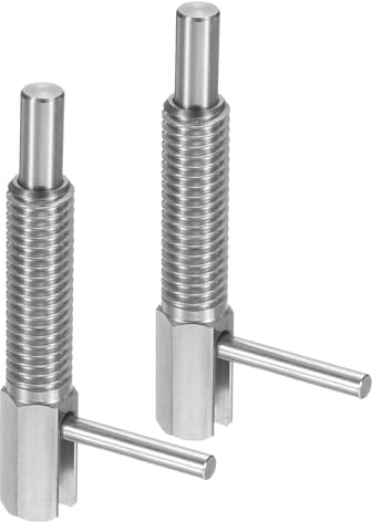 QUARKZMAN 2 Pcs Perno A Indice Retrattile, M8 l Perno A Molla In Acciaio Inox Bloccaggio A Molla Caricato Perno Di Bloccaggio Telescopico Per Macchinari Cantieri Navali