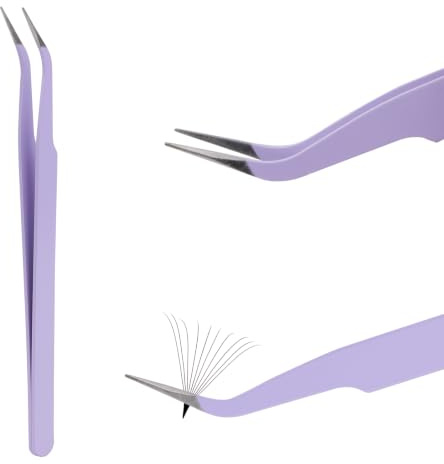 Pincett för Ögonfransförlängning, Rostfritt Stål & Lätt, Präcis Spets, Långvarig Kvalitet, Enkel Applicering för Fransförlängning (tweezers-2)