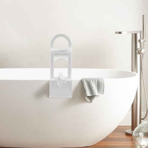 TouTToNG Ayuda de entrada para bañera para personas mayores con un grosor de pared de 8 – 17 cm, ayuda para la entrada de bañera, pasamanos adecuado para bañeras, mango de bañera ajustable en altura