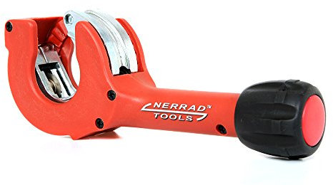 nerrad herramientas nt4028 ajustable Ratchet Acción cobre/acero inoxidable cortador de tubo, Rojo/Negro, 8 – 28 mm