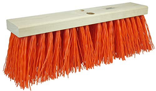 Weiler 42055 24 Street Broom, 5-1/4 Trim Length, Orange Polypropylene Fill, Made in The USA (Pack of 6)