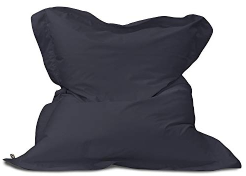 rucomfy Beanbags Giant Indoor/Outdoor Squashy Squarbie Bean Bag. Use as Cushion, Chair or Lounger. Water & UV Resistant 170 x 130cm (Beanbag Only, Navy Blue)