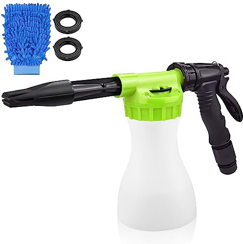 900ml Adjustable Snow Foam Gun Sprayer - Car Cleaning Foam Lance for Car, Garden, Pet Bath & Windows