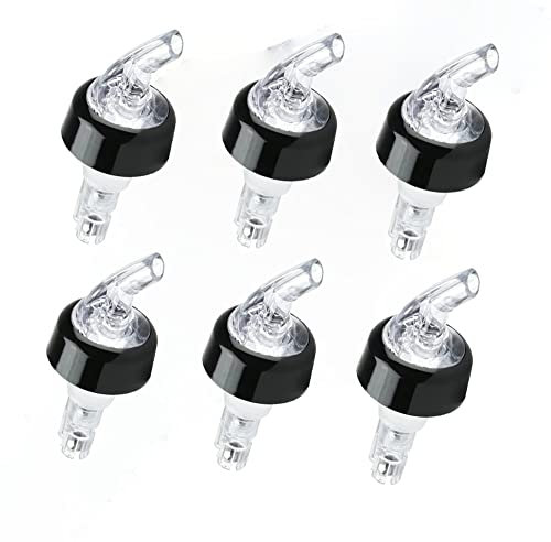 Chabrias Ltd 6 Pack 25ml Clear Spirit Measure Bottle Pourers UK Made Spirit Pourers UK Made, Not Government Stamped, Quick Shots, Wine, Cocktails, Essential Home Bar Accessories