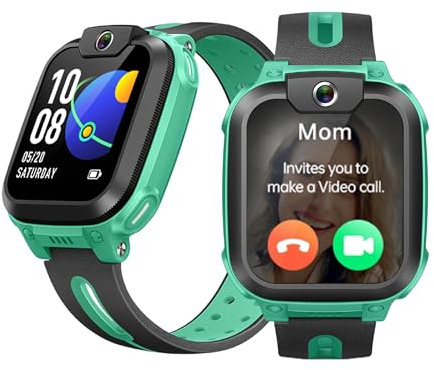 imoo Z1 Smart Watch for Kids,740mAh Long Battery Life Real-Time HD Video Call Watch,GPS Location Real-Time Positioning,IPX8 Water-Resistance, Kids Smart Watch (Green)