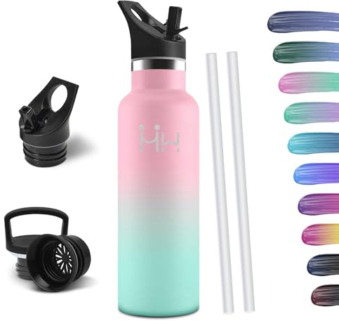 HoneyHolly Botella Termica 750ML, Reutilizable Sin BPA, Botella Agua Acero Inoxidable, Aislamiento Al Vacío de Doble Pared, Cantimplora Termica para Adultos, Deporte, Oficina, Yoga | Botella Agua