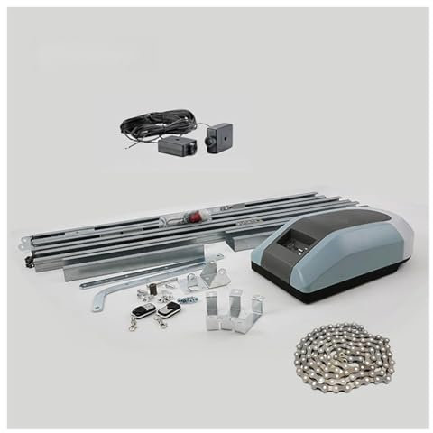 Electric Gate Opener Kit, Heavy Duty Garage Door Opener Operator Gate 1000N 200W Chain Roller Electric Motor for 15 Square Meter Garage Gate,for Gate(with IR 3M)