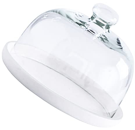 Veemoon Multifunktionale Tortenplatte mit Deckel Transparentes Design für Desserts Kuchen und Snacks für Hochzeiten und Feiern mit Praktischem Griff zur Einfachen Handhabung