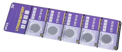 Morain 5 batterie a bottone CR1616 da 3 V al litio, ricambio per orologi, calcolatrici, telecomandi