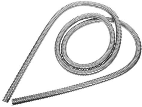 PartyKindom Funda Protectora de Acero Inoxidable gestión de Cables Negro Manguito de Cable de Acero Protector de Manguito de Cable Tubo Manguera Protector de Alambre de Metal Plata