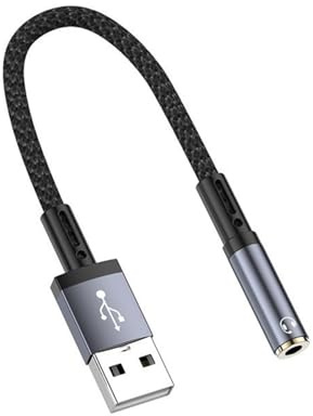 pumpumlia USB To 3.5mm Adapter USB To 3.5mm Cable For Headphones Window Laptop Desktops Docking Station External Sound Card