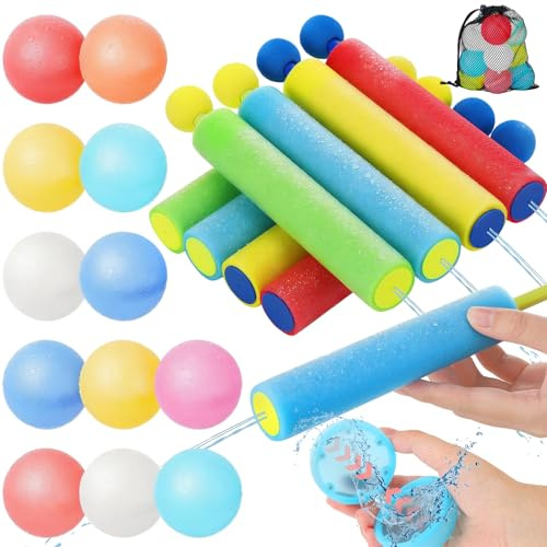 Guiqulai 20 PCS Summer Water Toys Set for Kids Ages 3-12 Outdoor Water Gun andReusable Water Balloons Pool Beach Games Water Battle Fun for Boys Girls Backyard Party