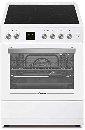 Candy CVE660MW_E - Cocina libre instalación 60cms, encimera vitro 4 zonas y horno eléctrico 60L, clase A, color blanco