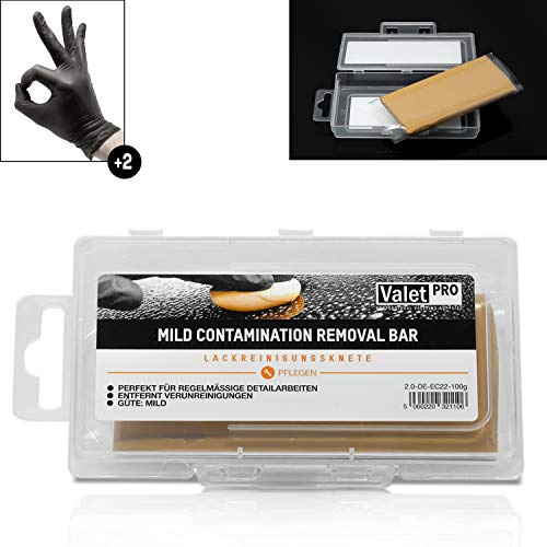 detailmate ValetPRO - Set lubrificante per la Pulizia della Vernice, flacone Spray da 500 ml, lubrificante e plastilina per la Pulizia, 100 g + 1 Paio di Guanti di Protezione