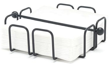 simplywire – Dinnerservietten-/Papierserviettenhalter mit gewichteter Stange – Schwarz